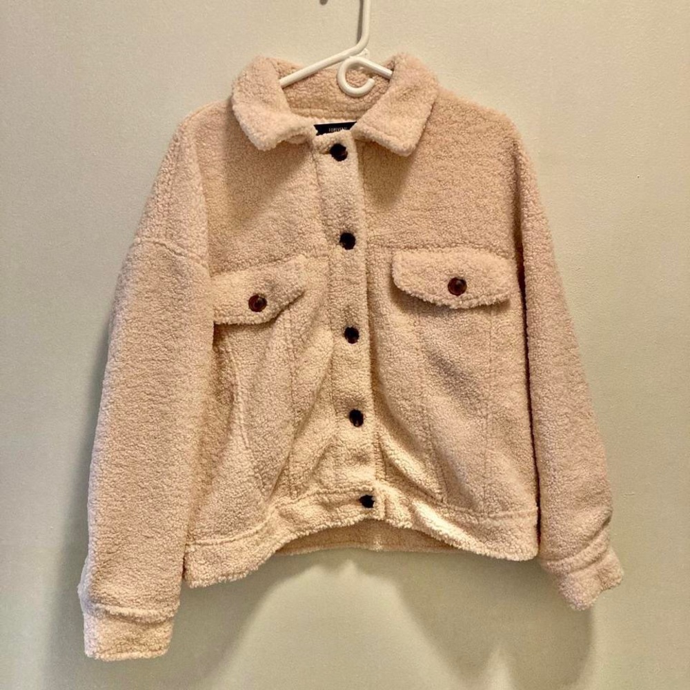 Sherpa teddy Button Up Jacket L